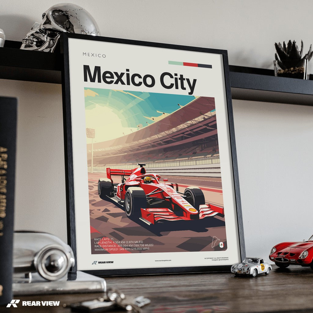 Mexico City Race Track - Art Print