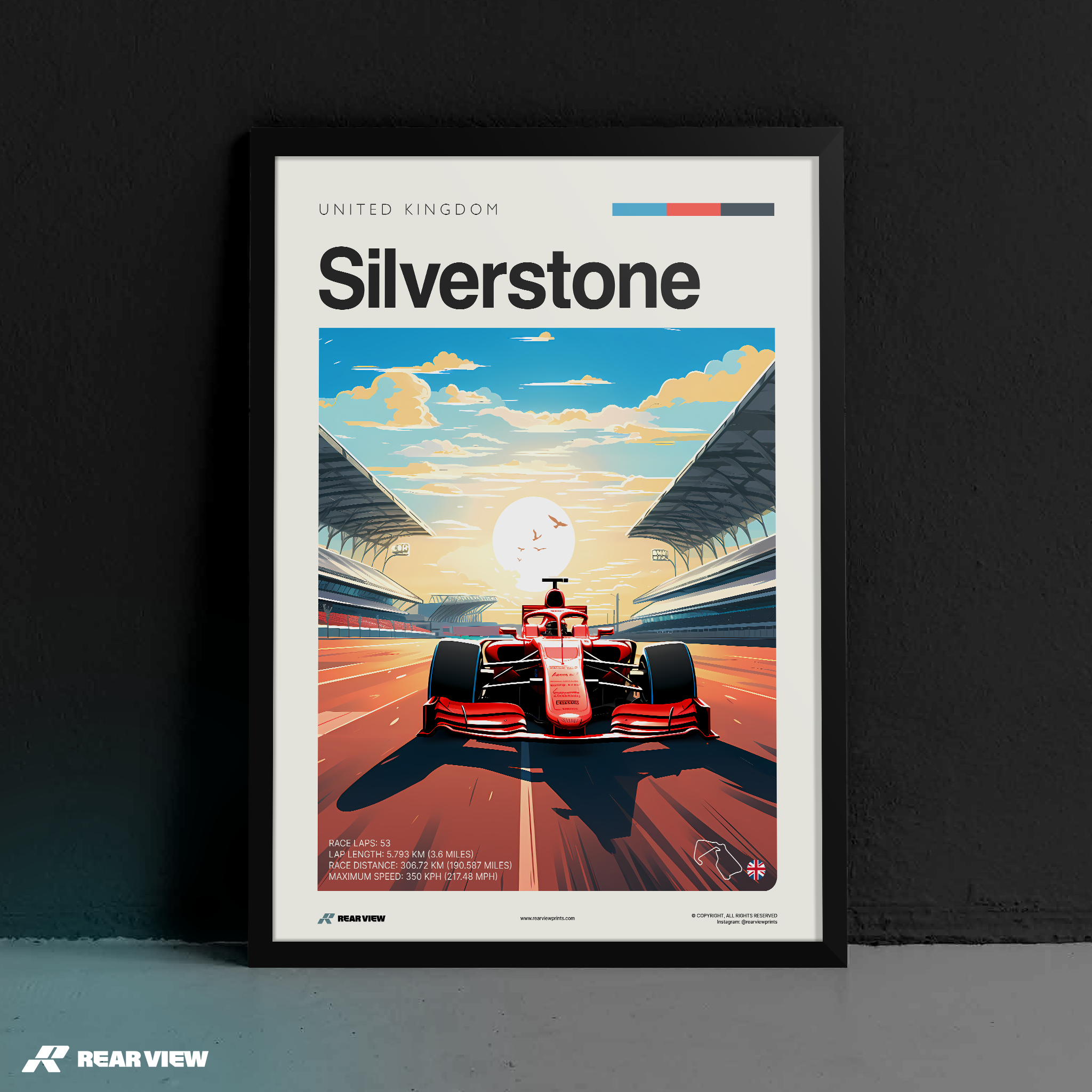 Silverstone Race Track - Art Print