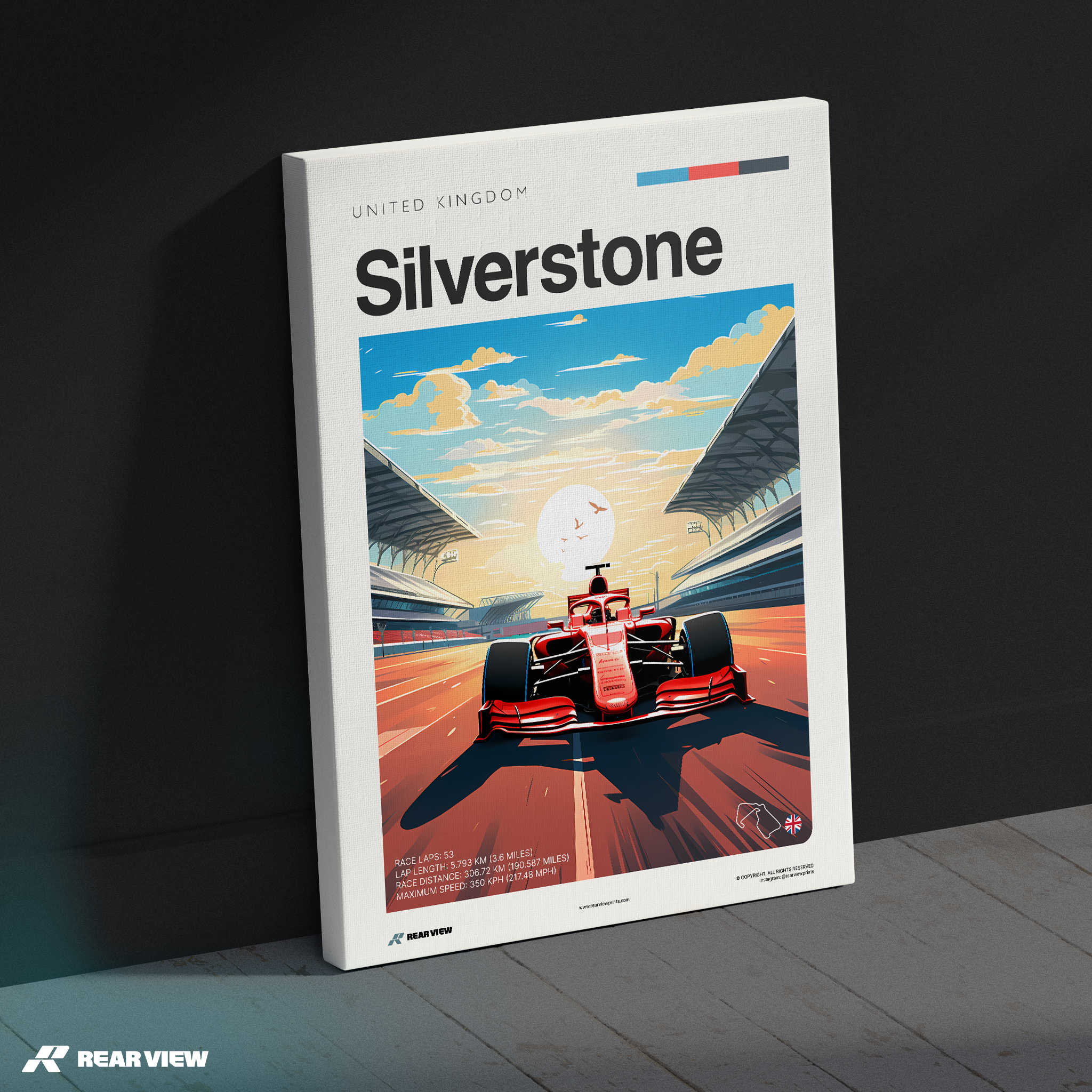 Silverstone Race Track - Art Print