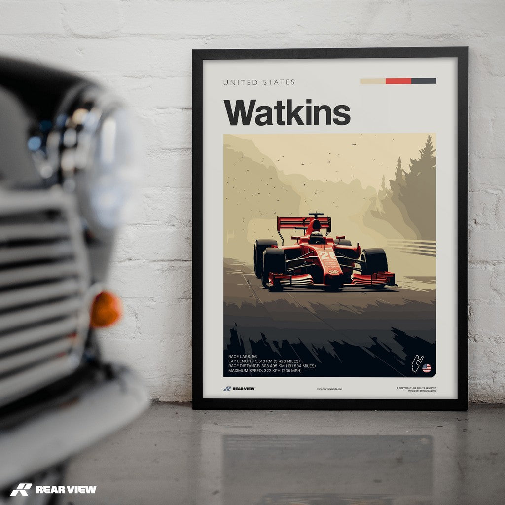 Watkins Race Track - Art Print