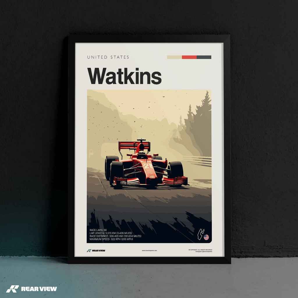 Watkins Race Track - Art Print