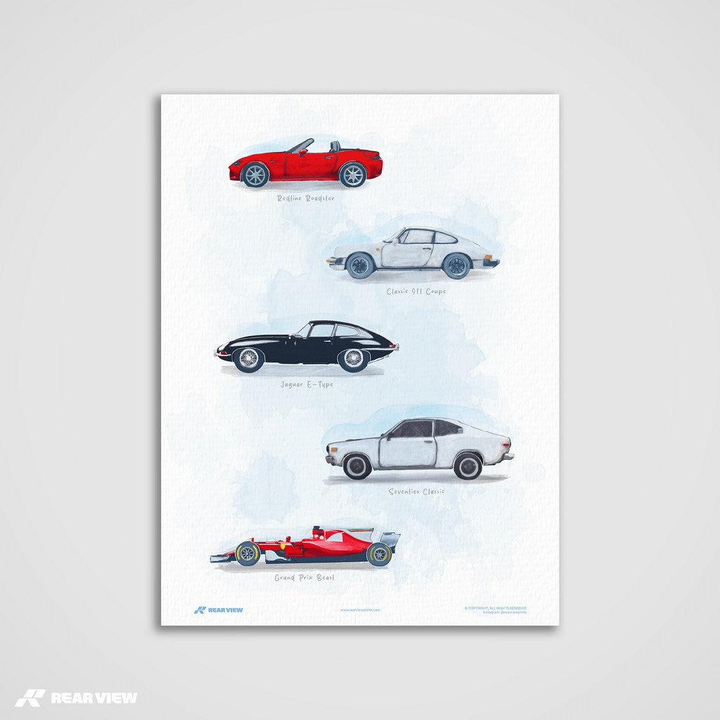 Throttle Kings – Watercolour Art Print