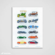 Rolling Icons – Watercolour Art Print